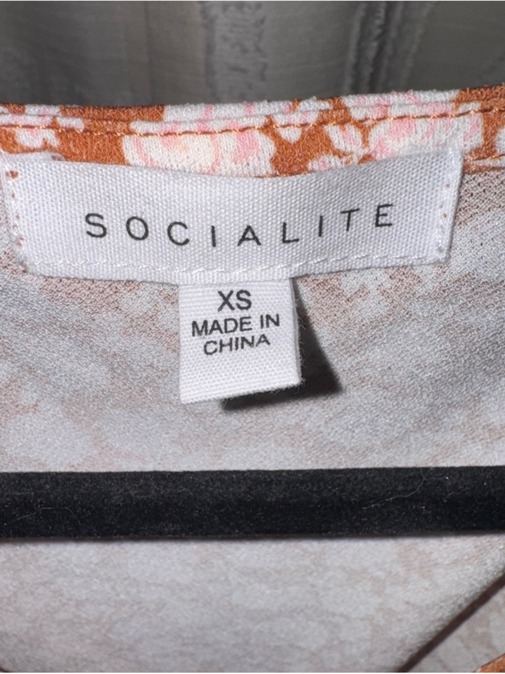 Socialite Rust-Brown Floral Tie-Front Mini Dress - Picture 3 of 3